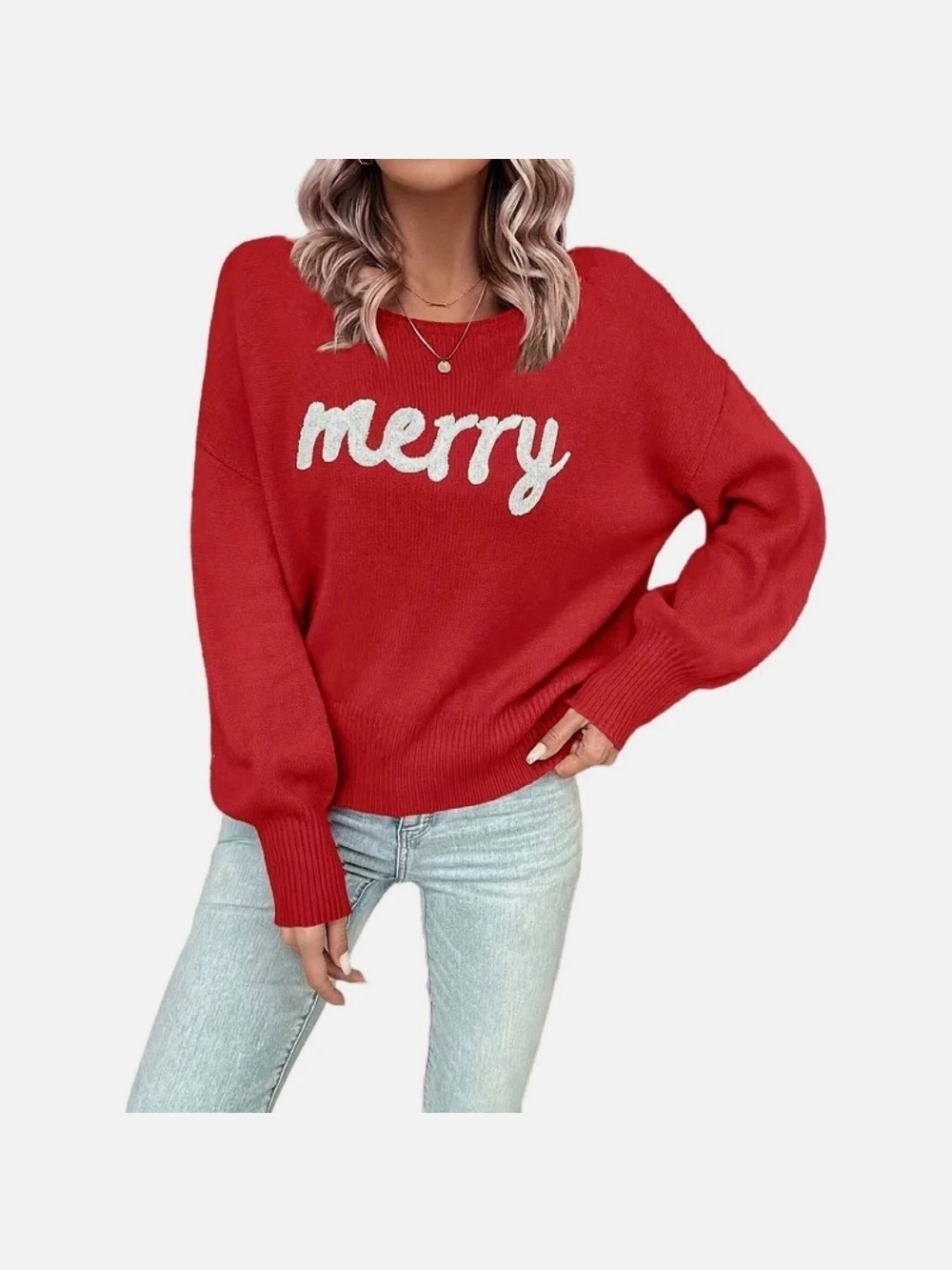 Merry Christmas Holiday Sweater - Women's Cozy Knit Size XL